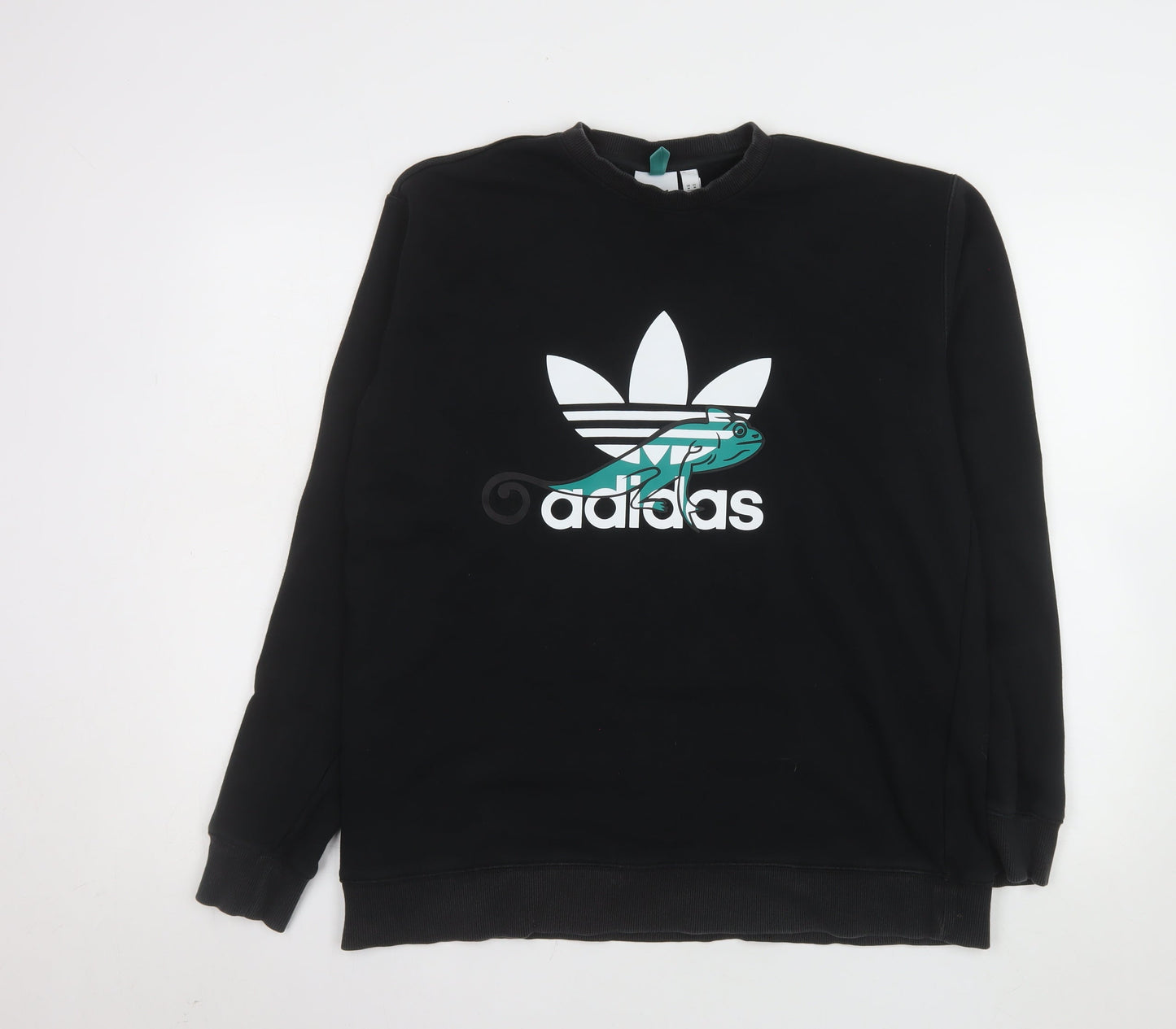 Adidas Men's Black Graphic Pullover Sweatshirt Medium