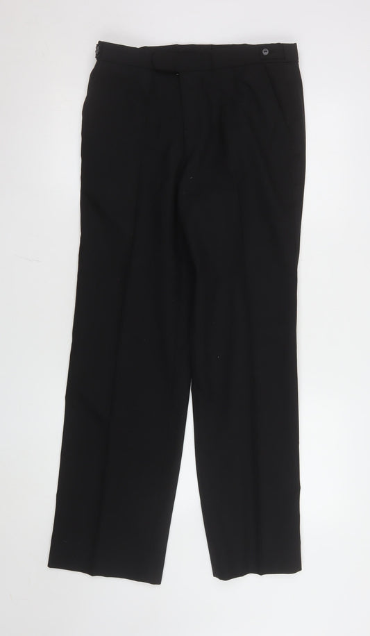 Marks and Spencer Men’s Black Wool Blend Dress Pants 32R