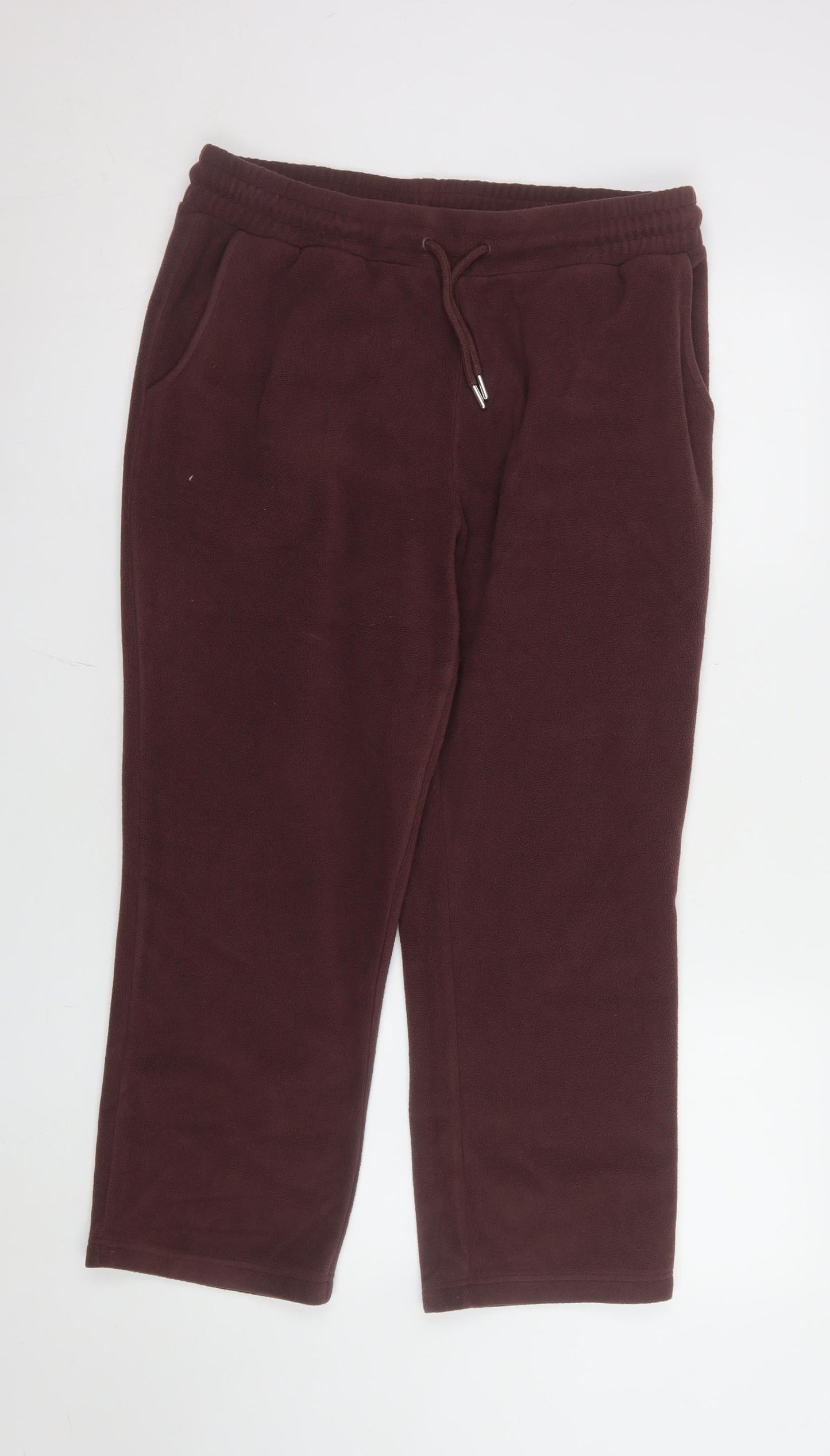 Damart Womens Brown Fleece Sweatpants Size 14/16 Regular Fit