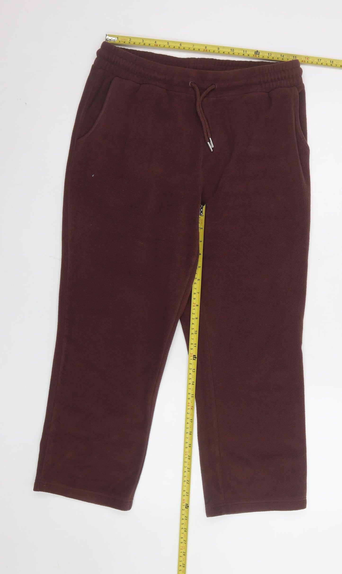 Damart Womens Brown Fleece Sweatpants Size 14/16 Regular Fit