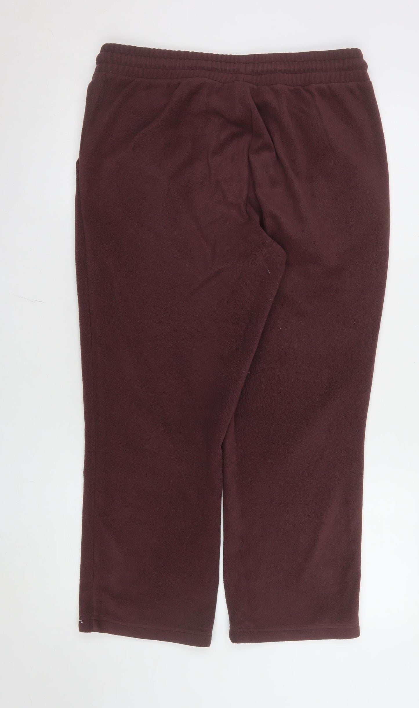 Damart Womens Brown Fleece Sweatpants Size 14/16 Regular Fit