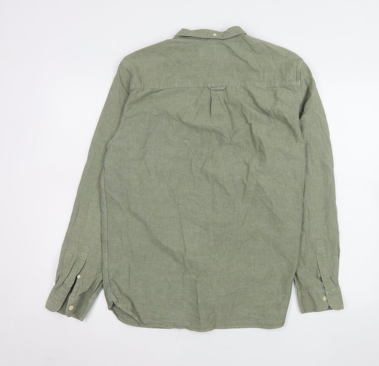 Lyle & Scott Men's Green XL Button-Down Long Sleeve Cotton Shirt