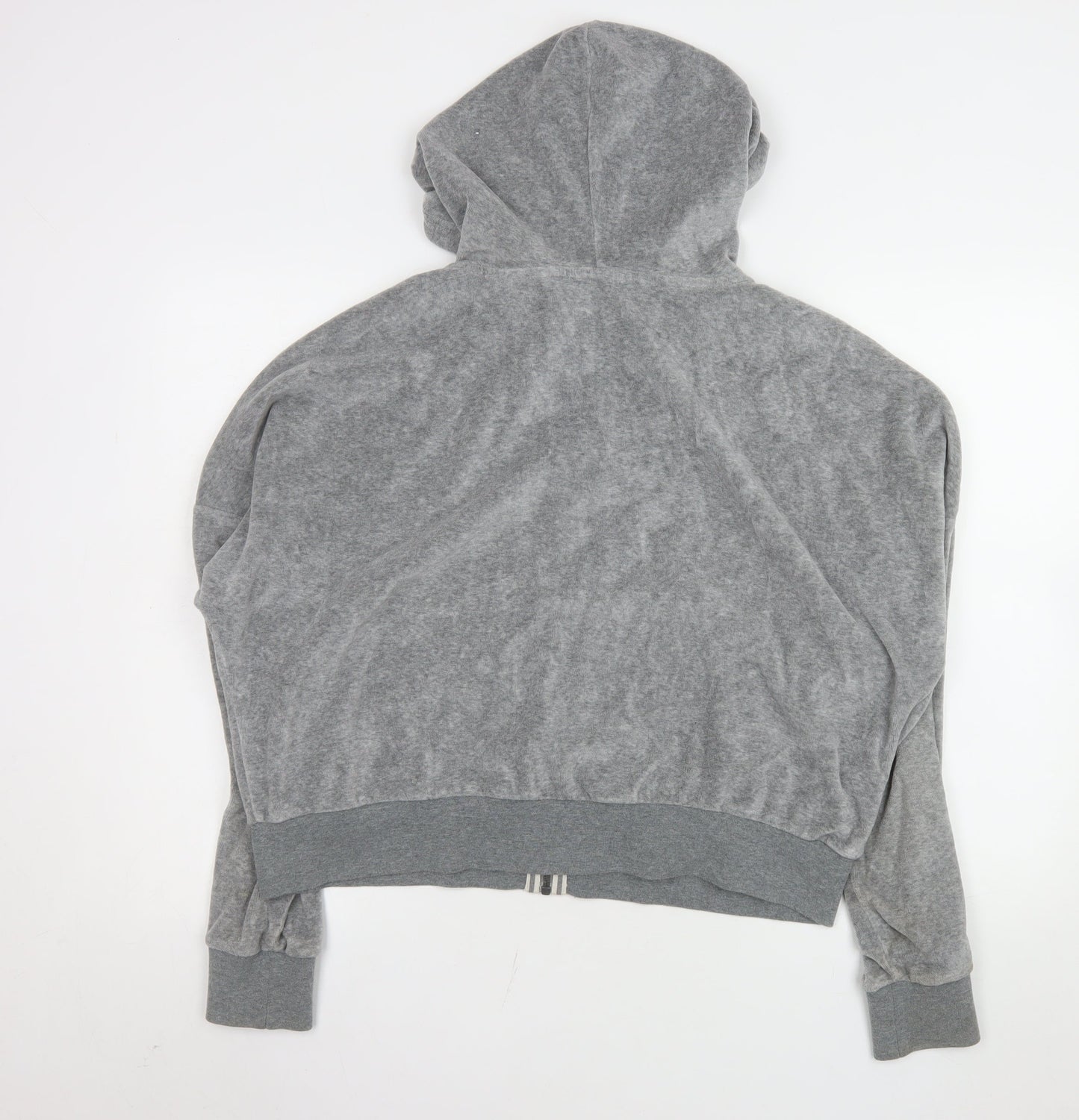 Superdry Womens Grey Relaxed Fit Hooded Zip Jacket Size 16