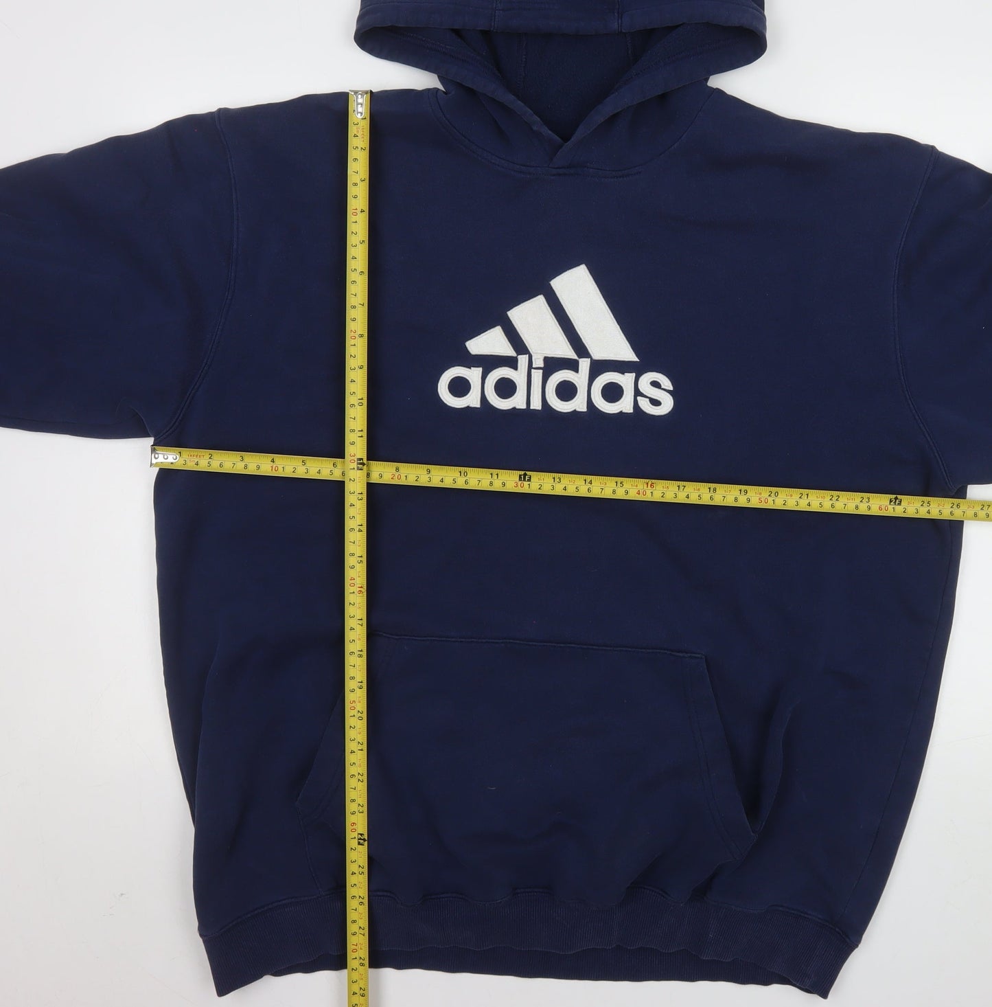 Adidas Men's Blue XL Pullover Hoodie Sports Fleece Sweatshirt