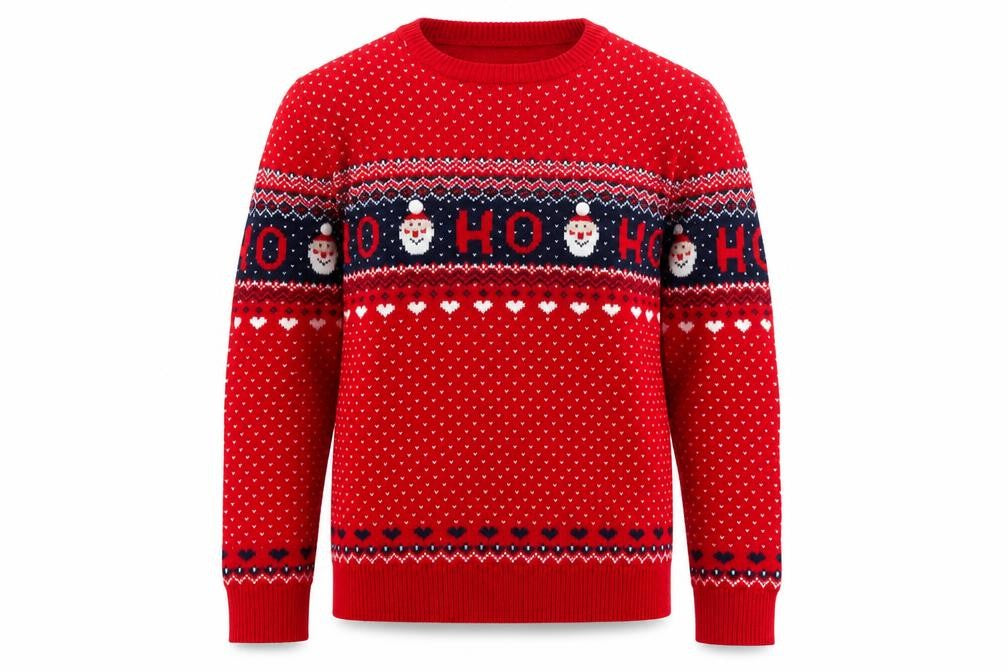 Papaya Men's Red Christmas Santa Jumper Medium Pullover Knit Sweater