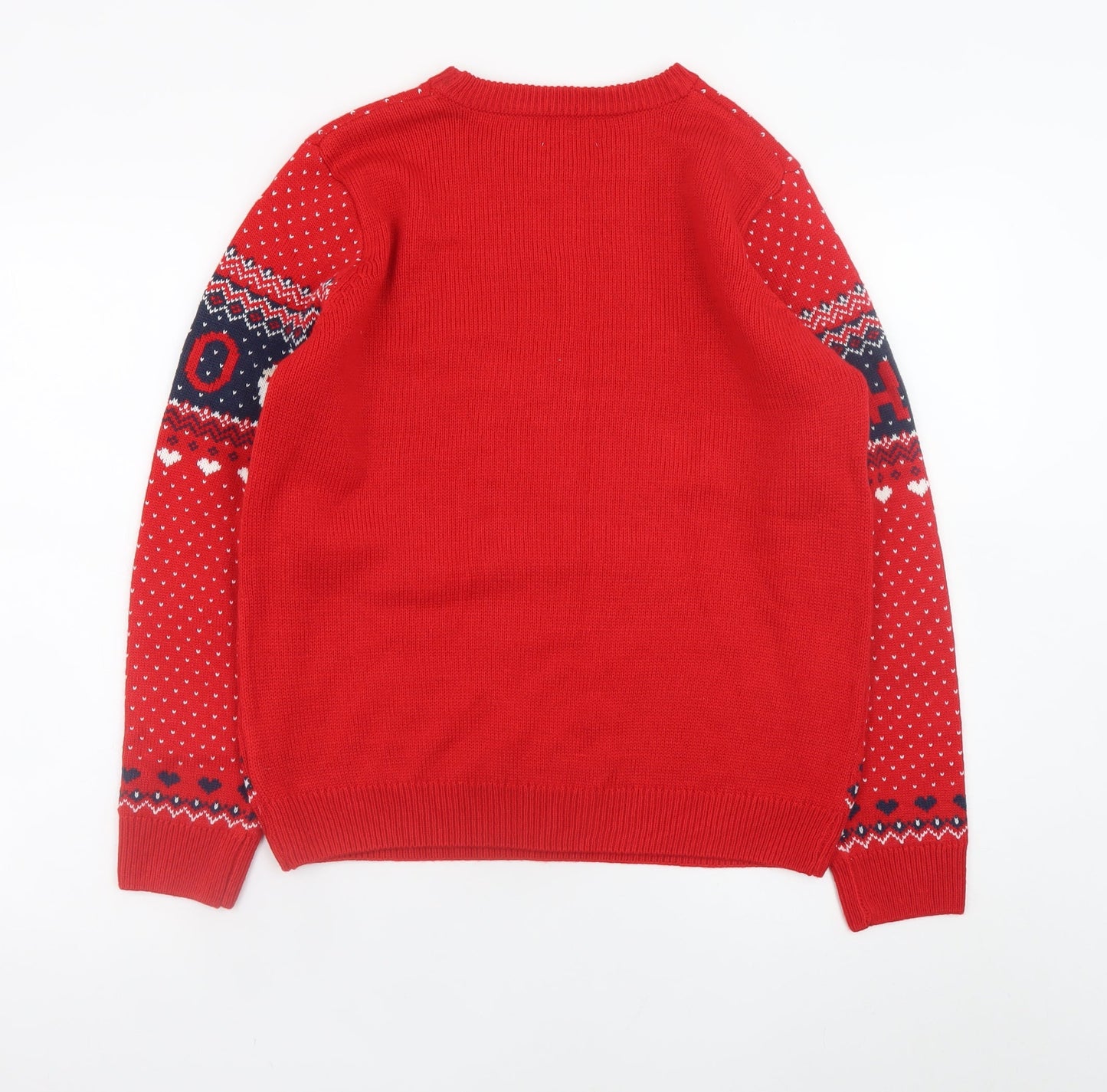 Papaya Men's Red Christmas Santa Jumper Medium Pullover Knit Sweater