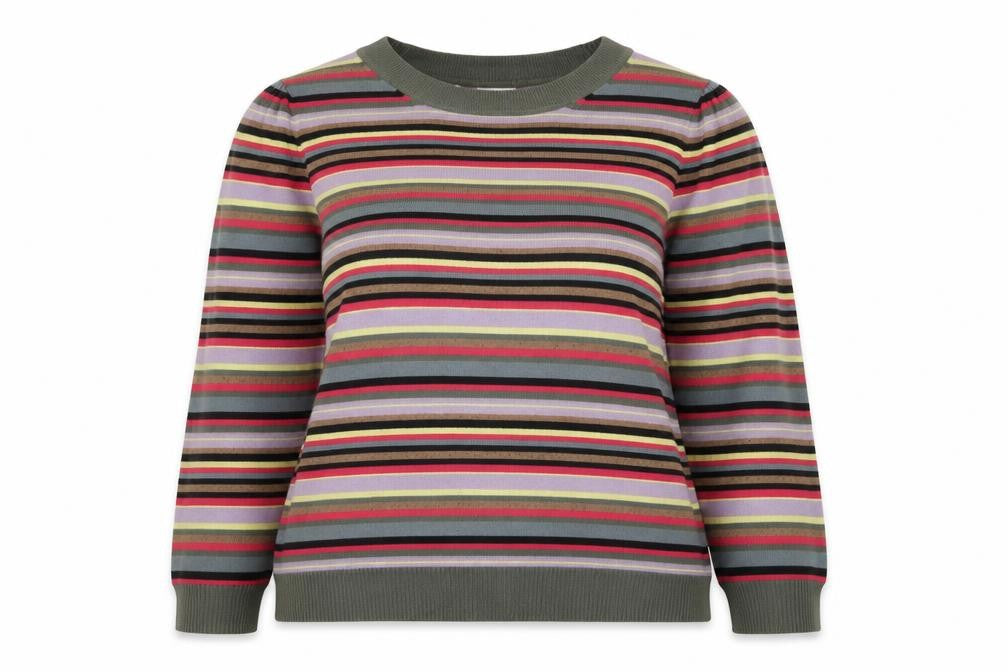 Next Women's Multicoloured Striped Crew Neck Pullover Jumper XL