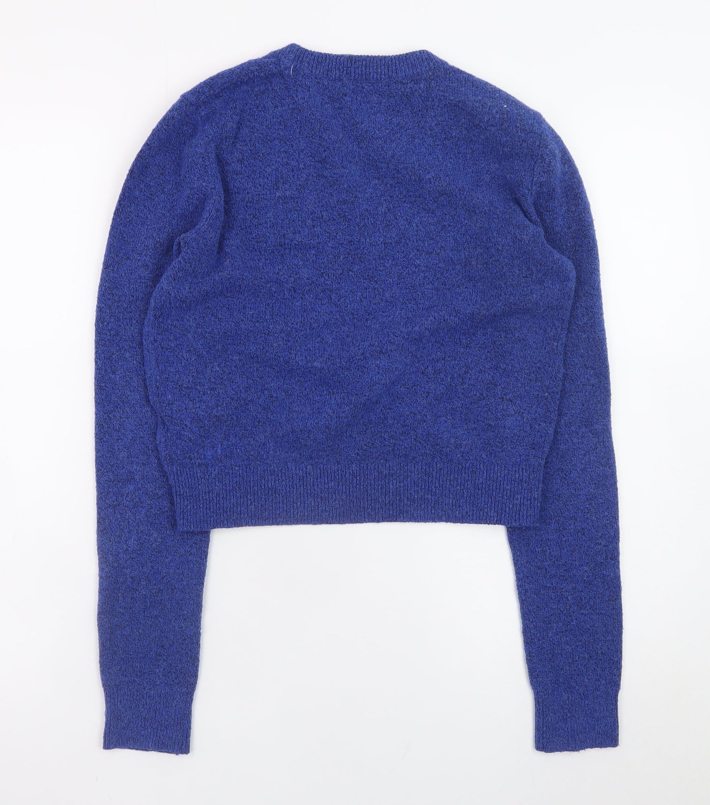 Review Womens Blue Crew Neck Knit Jumper L Long Sleeve Pullover