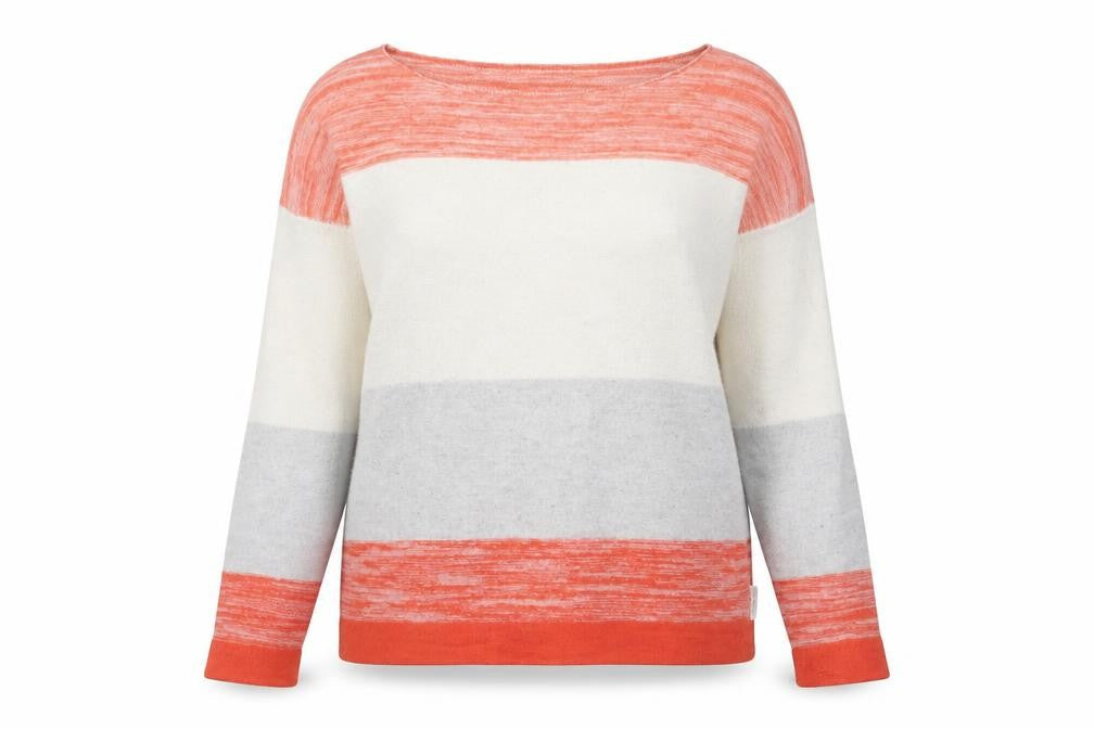 Calvin Klein Jeans Women's Multicoloured Striped Wool Blend Pullover Jumper S