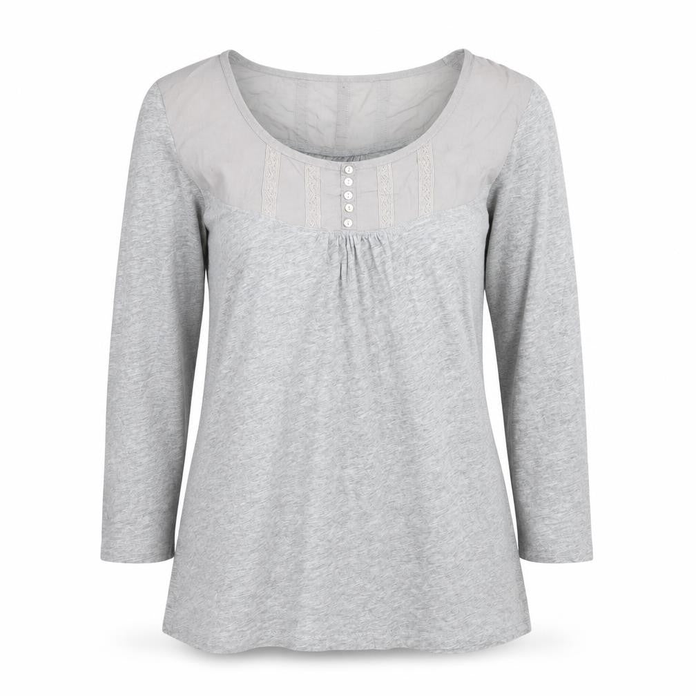 Marks & Spencer Womens Grey 3/4 Sleeve Tunic Blouse UK 8