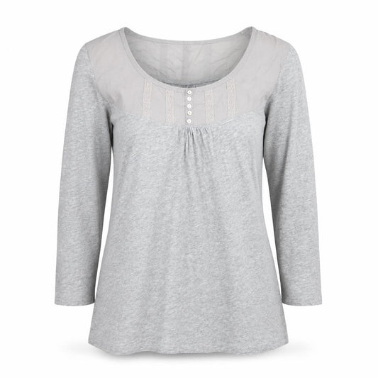 Marks & Spencer Womens Grey 3/4 Sleeve Tunic Blouse UK 8
