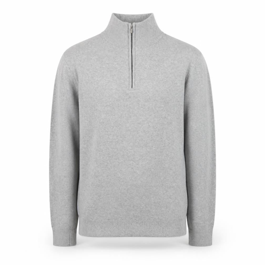 Mango Men's Grey 1/2 Zip High Neck Knit Sweatshirt Size S