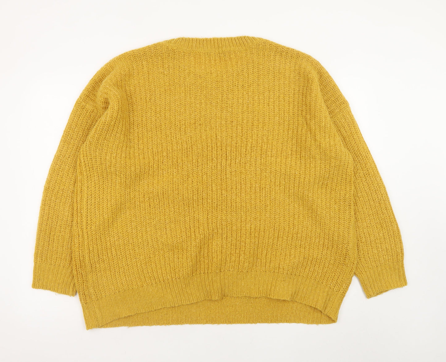 New Look Women's Yellow Maternity Chunky Knit Pullover Jumper Size L