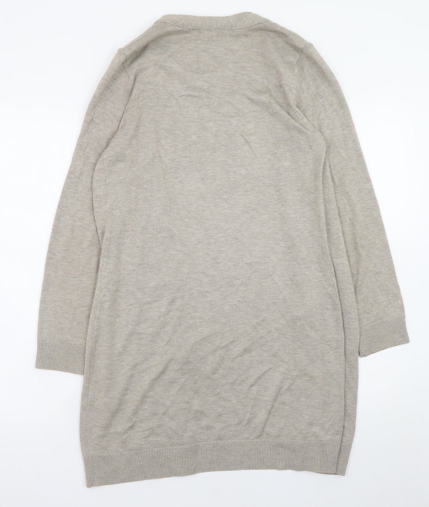 Marks and Spencer Women’s Beige Longline Open Knit Cardigan Size 12