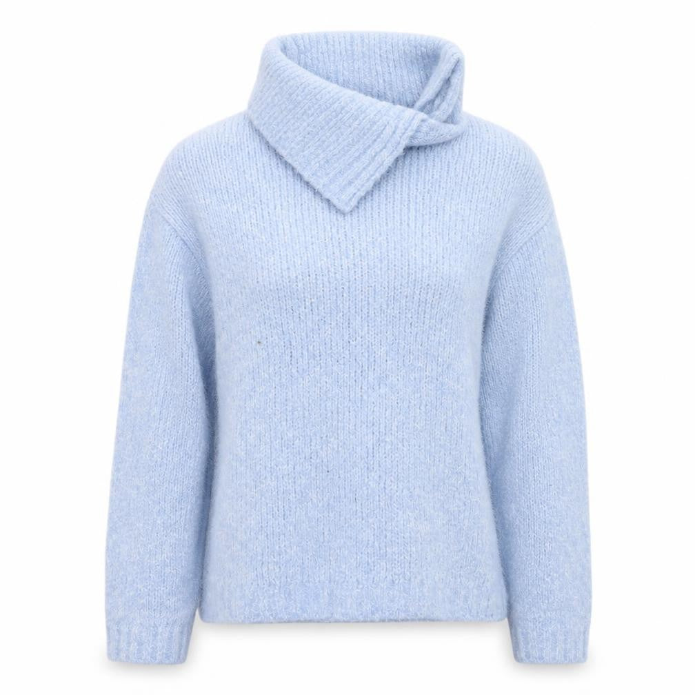 ASOS DESIGN Women’s Blue Roll Neck Chunky Knit Jumper Size S