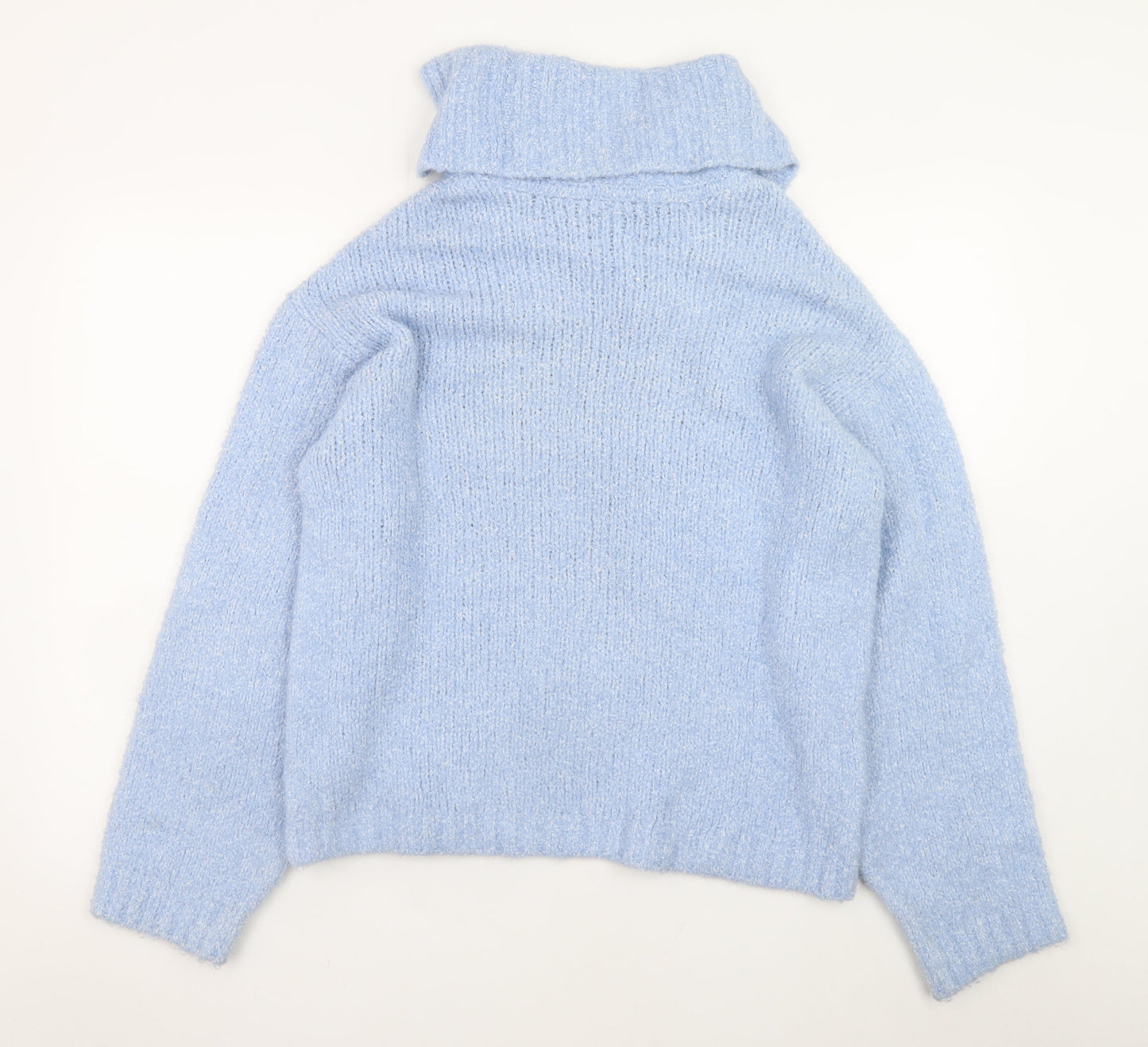ASOS DESIGN Women’s Blue Roll Neck Chunky Knit Jumper Size S