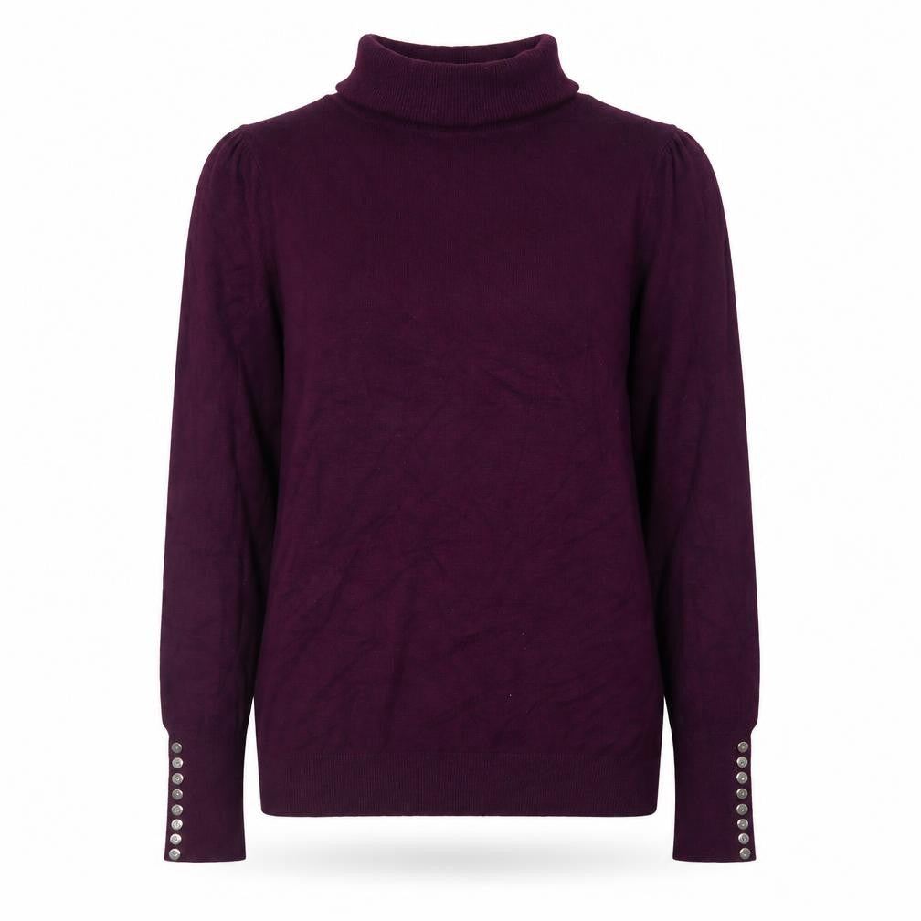 Wallis Women's Purple Roll Neck Long Sleeve Pullover Jumper Size 12