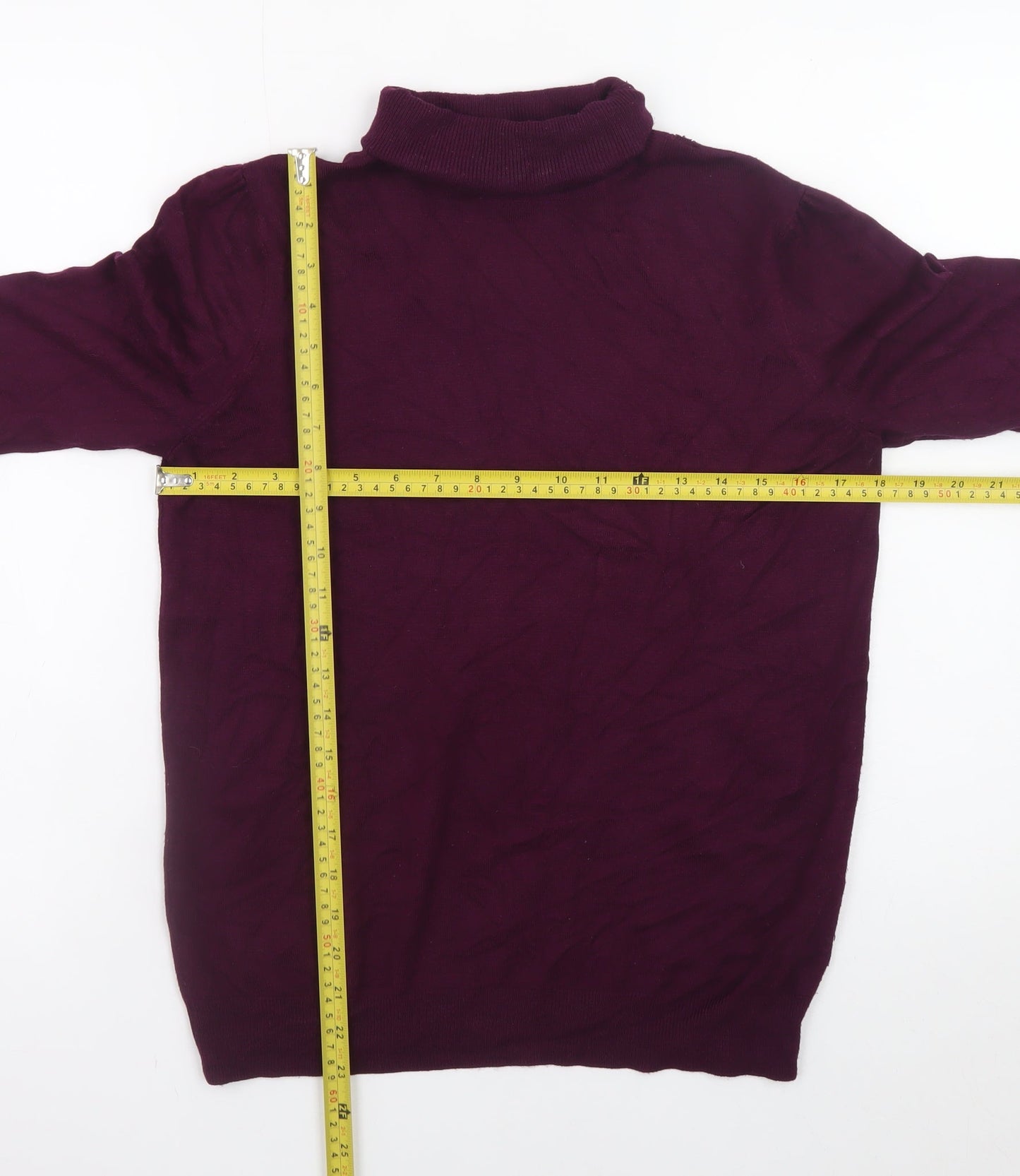 Wallis Women's Purple Roll Neck Long Sleeve Pullover Jumper Size 12