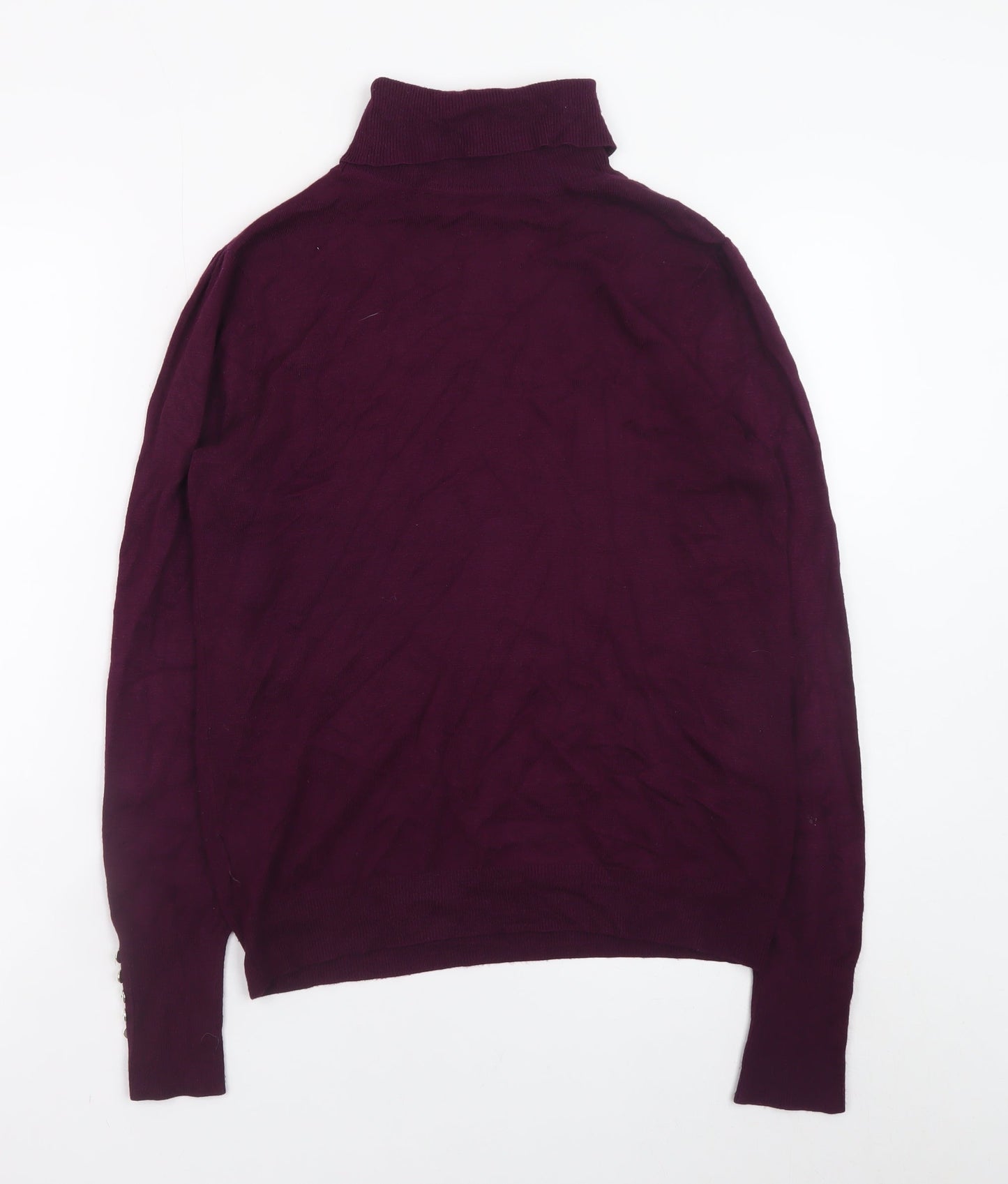 Wallis Women's Purple Roll Neck Long Sleeve Pullover Jumper Size 12