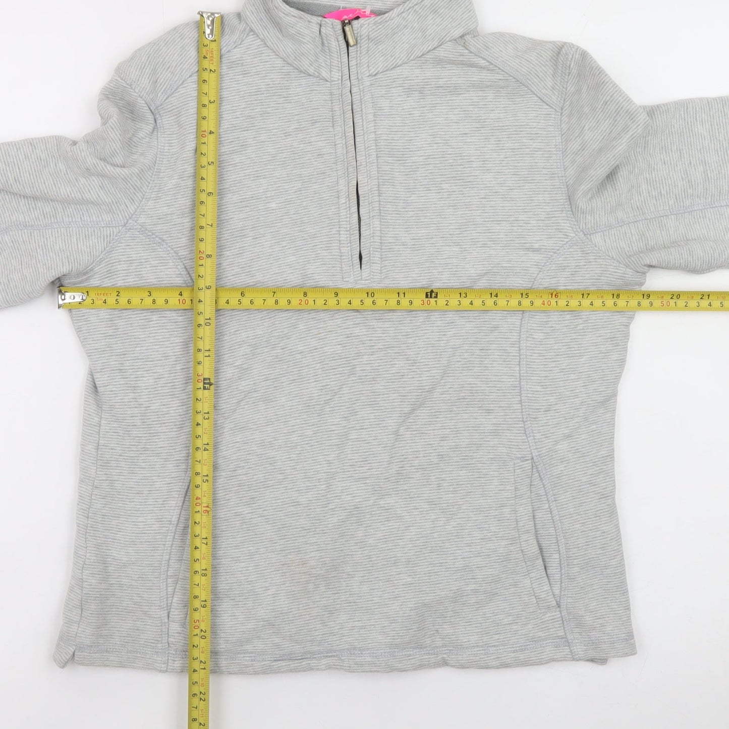 Marks and Spencer Womens Grey 1/2 Zip Cotton Sweatshirt Size 10