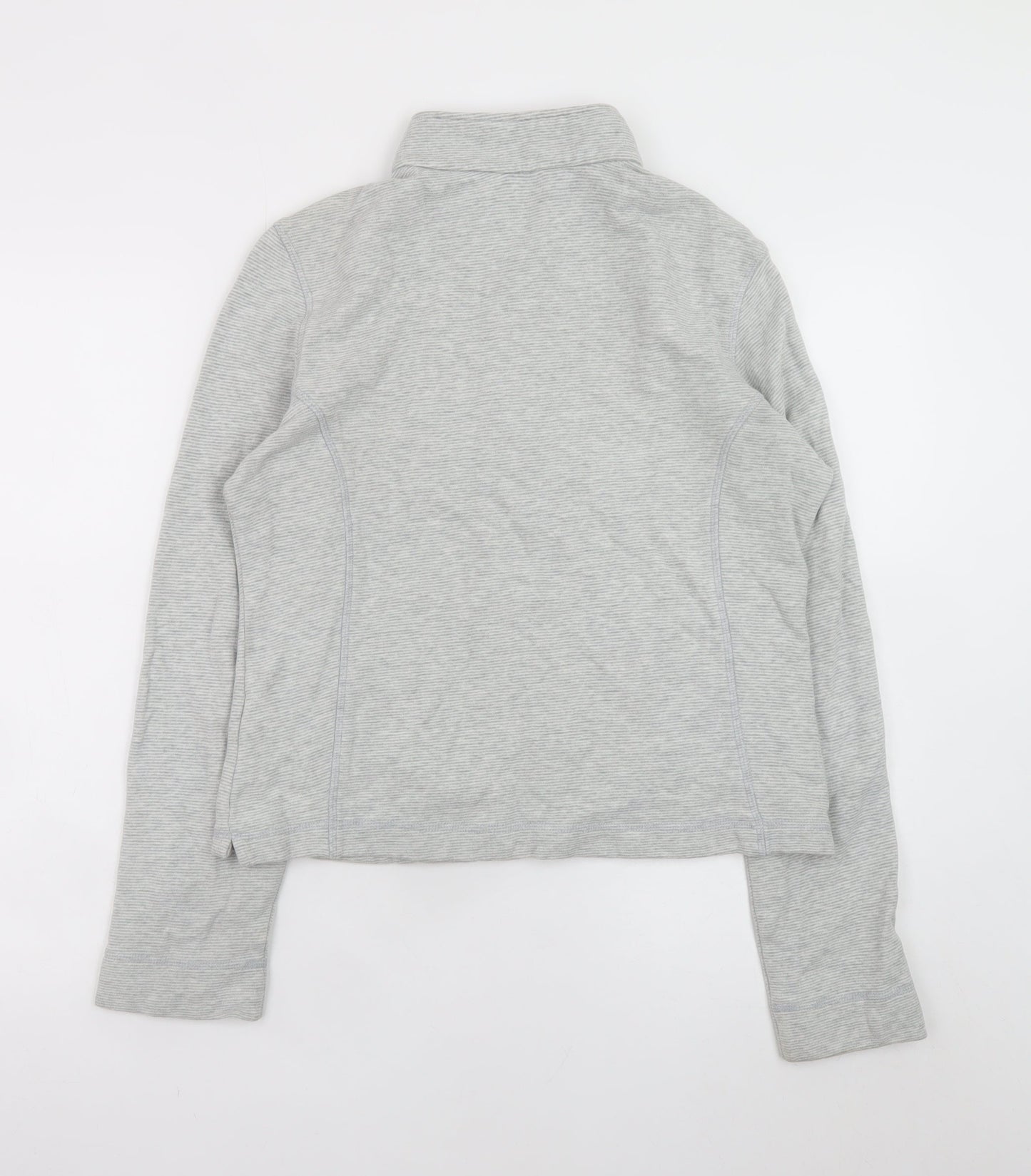 Marks and Spencer Womens Grey 1/2 Zip Cotton Sweatshirt Size 10