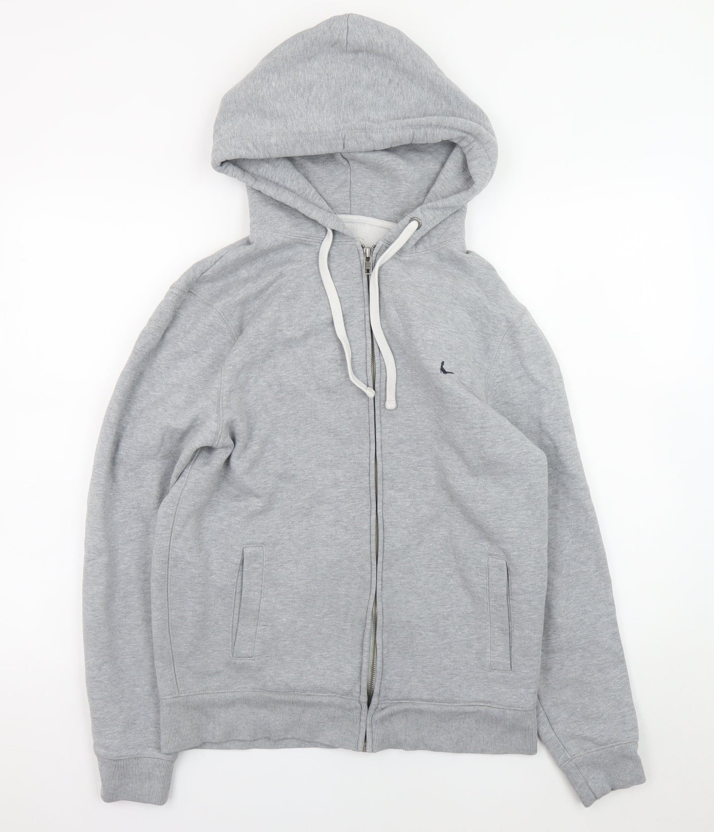 Jack Wills Men’s Grey Full Zip Hoodie M Regular Fit Cotton Blend