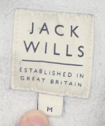 Jack Wills Men’s Grey Full Zip Hoodie M Regular Fit Cotton Blend