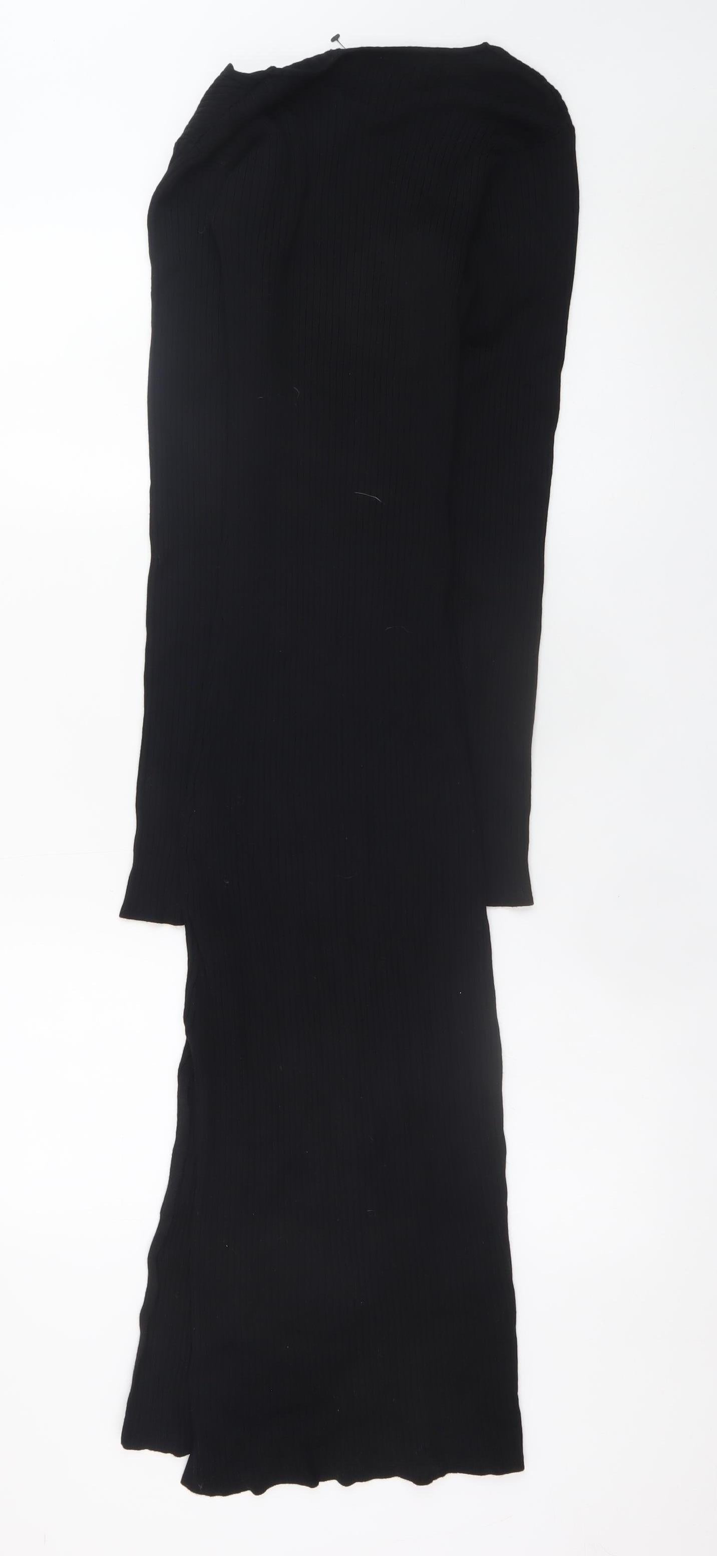 ASOS DESIGN Women’s Black Size 8 Bodycon Knit Midi Dress