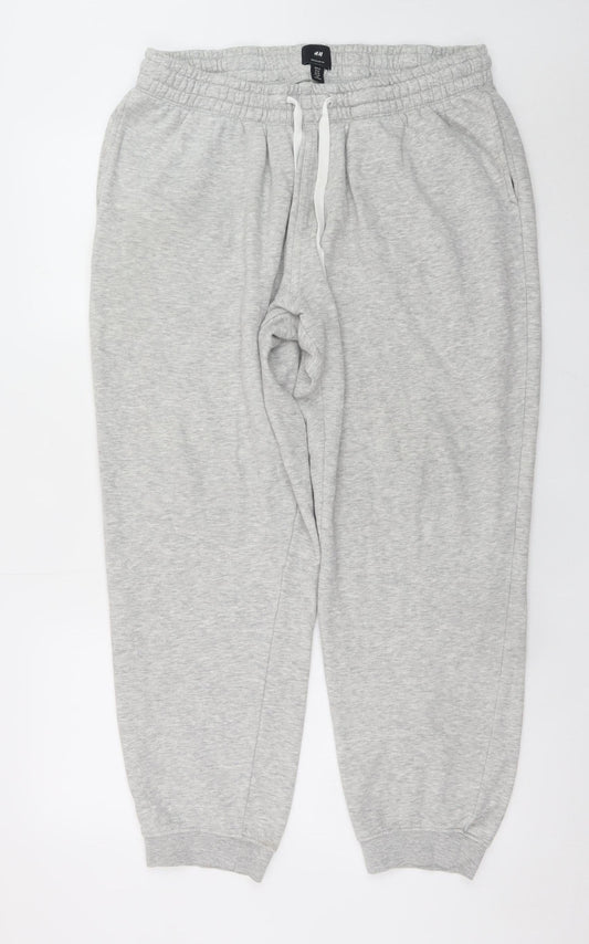 H&M Men’s Grey Regular Fit Sweatpants XL Comfortable Casual
