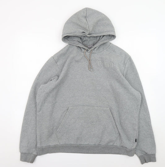 Puma Mens Grey XL Pullover Hoodie Sweatshirt Fleece