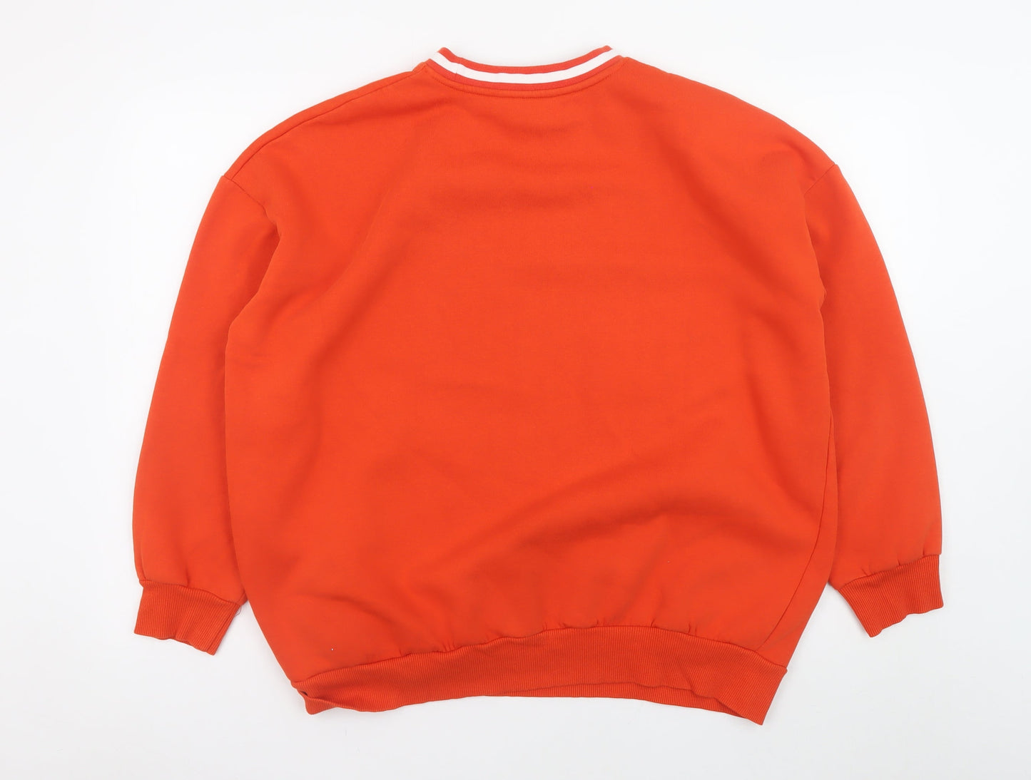 Tu Women’s Orange Paris Graphic Pullover Sweatshirt M