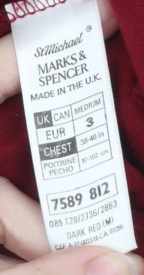 Marks and Spencer Men's Red Roll Neck Cotton Jumper M