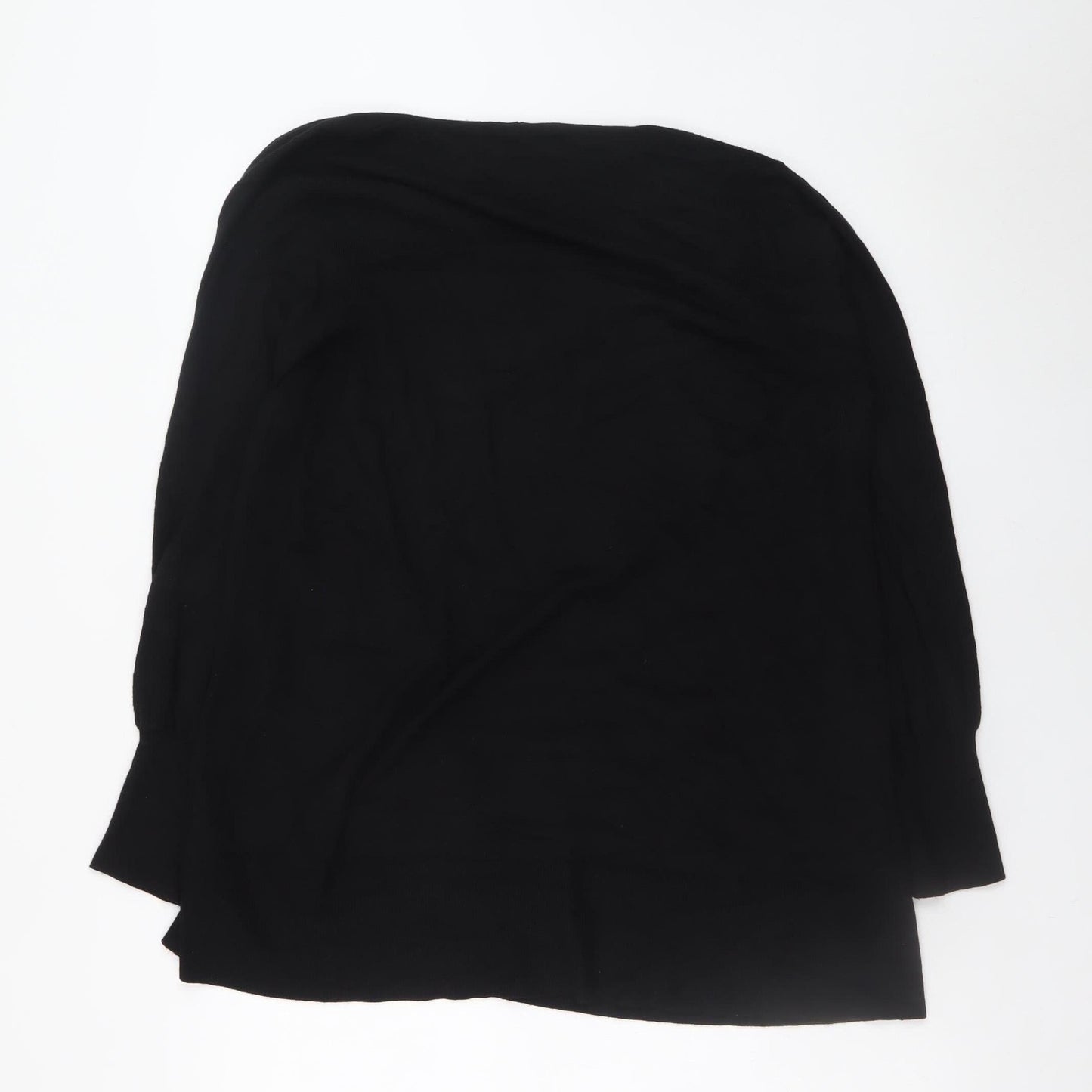 Marks and Spencer Women's Black Medium Open Knit Long Sleeve Cardigan