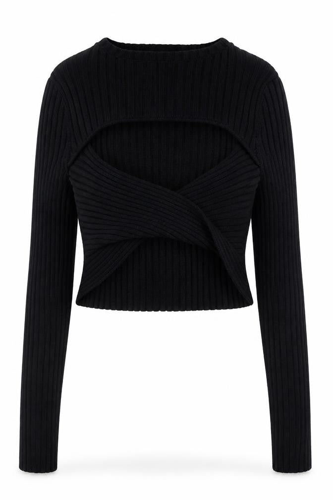 Signature 8 Women's Black Knit Shrug Jumper Size M