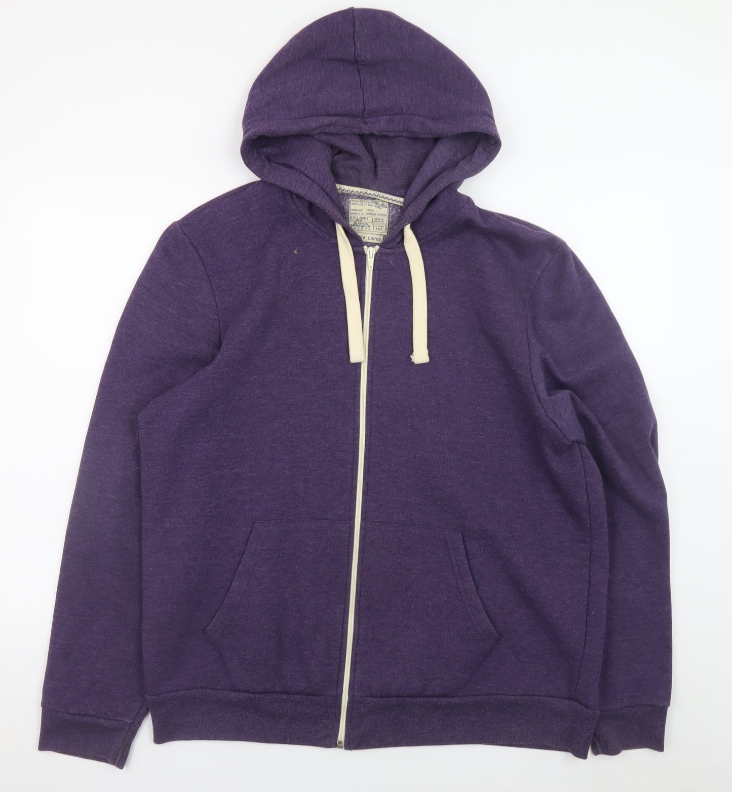 Burton Menswear Womens Purple Full Zip Hoodie XL Relaxed Fit Casual