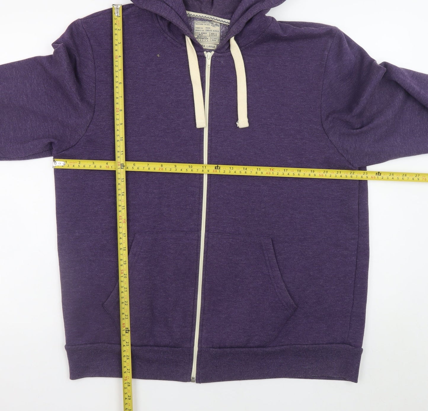 Burton Menswear Womens Purple Full Zip Hoodie XL Relaxed Fit Casual