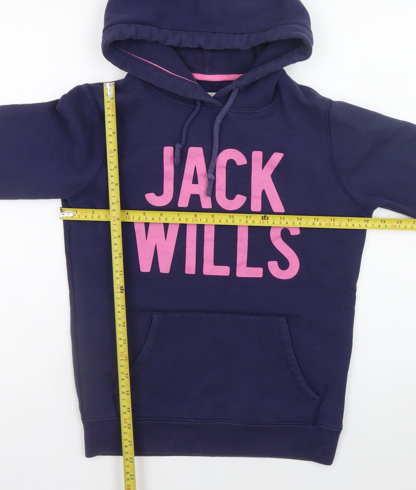 Jack Wills Womens Navy Blue Pullover Hoodie Size 8