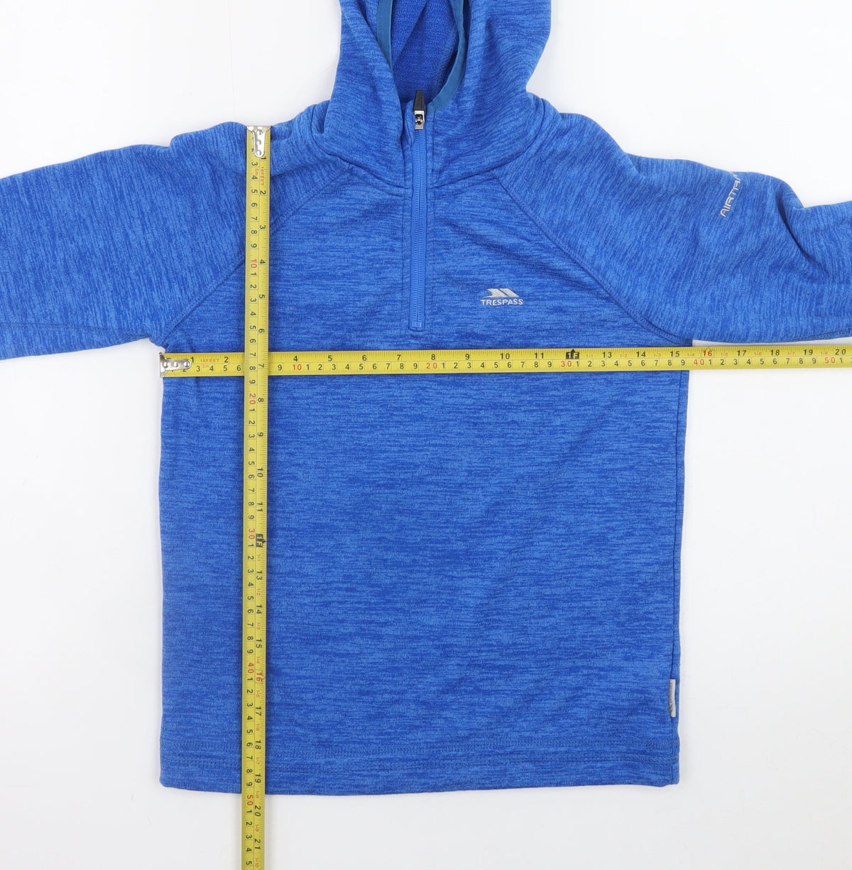 Trespass Boys Blue 9-10 Years 1/2 Zip Hooded Pullover Sweatshirt