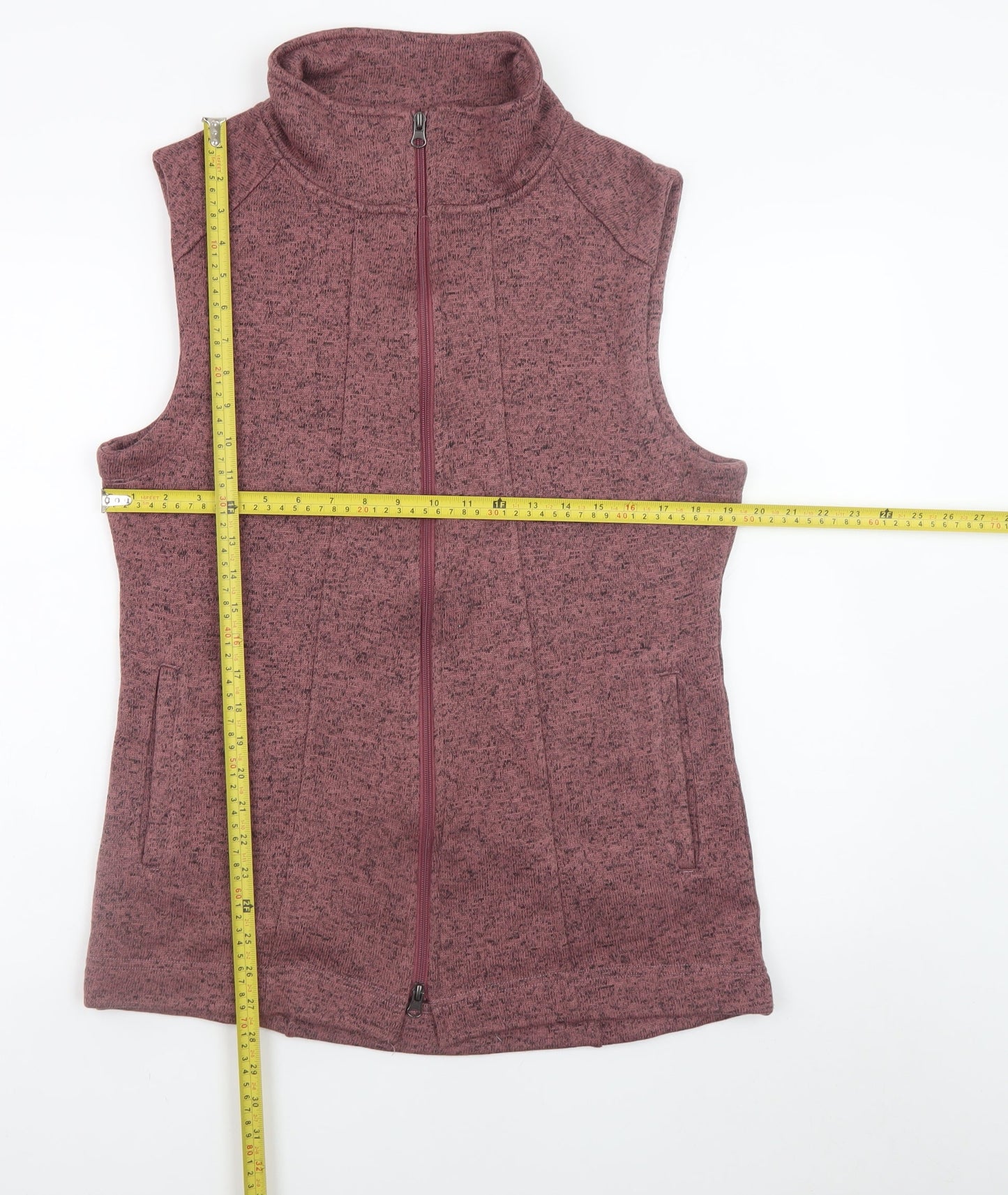 Stillwater Supply Co. Womens Purple Zip Fleece Waistcoat M