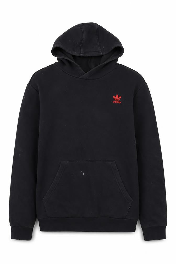 Adidas Boys Black Pullover Hoodie 13-14 Years Fleece Hooded Sweatshirt
