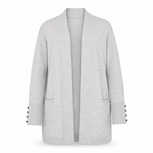 Primark Women Grey Knit Cardigan S Long Sleeve Open Front