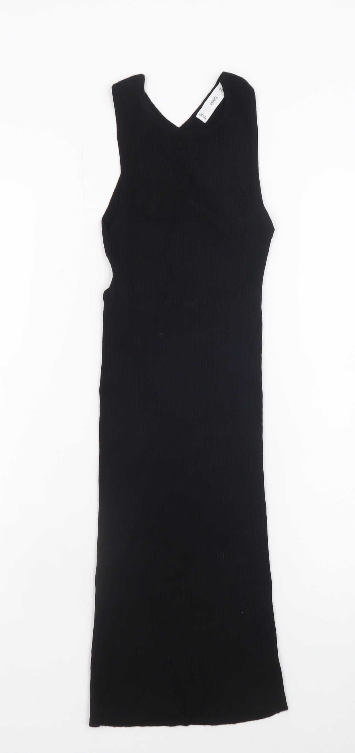MNG Women’s Black Sleeveless Bodycon Midi Dress XS