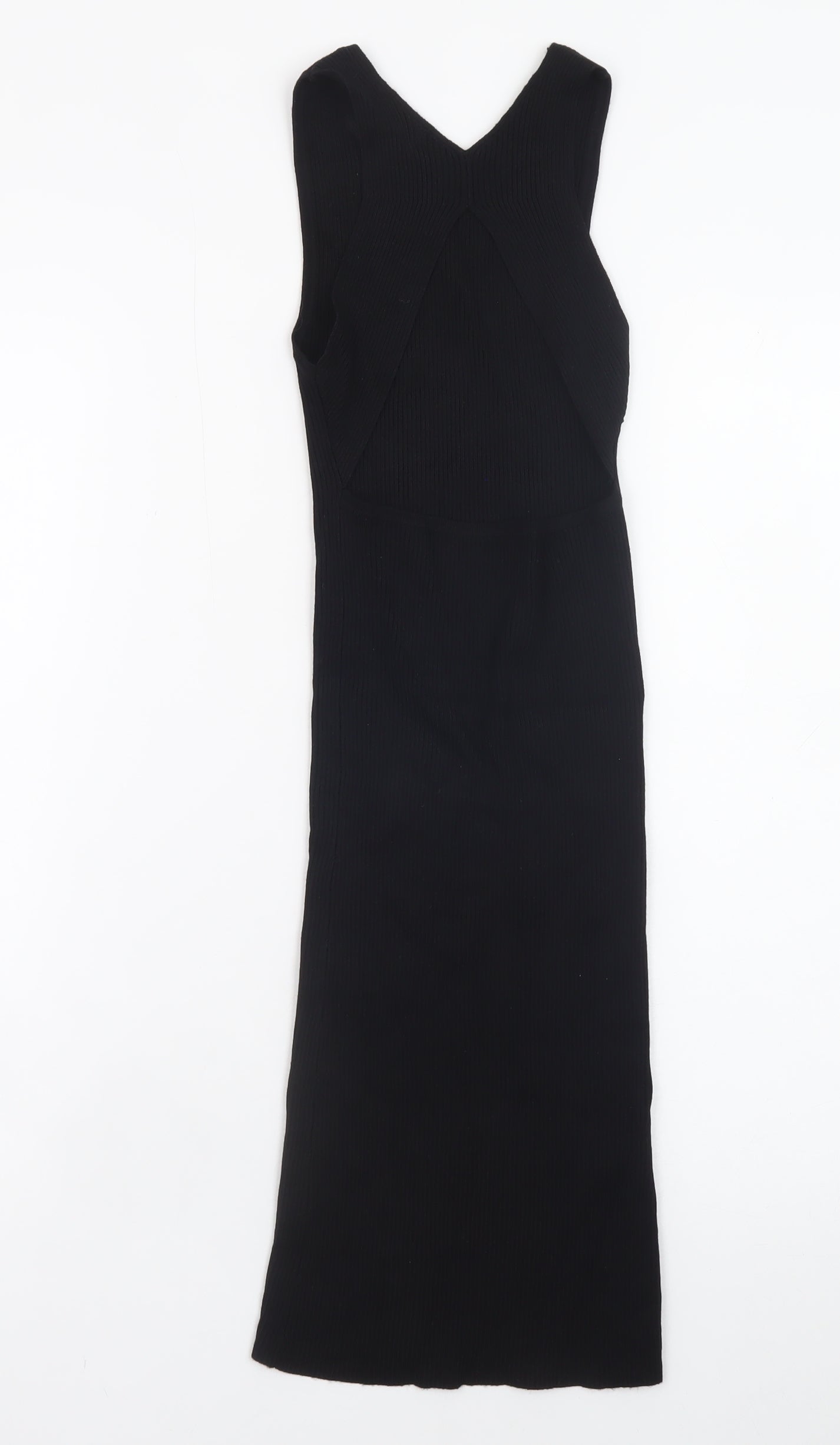 MNG Women’s Black Sleeveless Bodycon Midi Dress XS