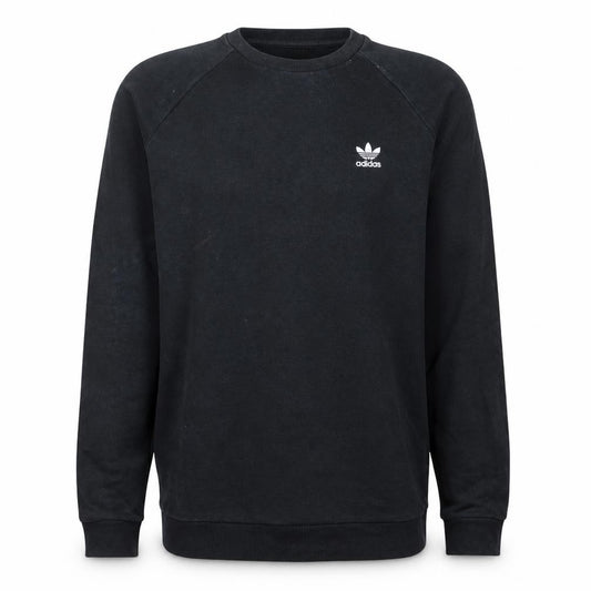 Adidas Mens Black Crew Neck Pullover Sweatshirt Size M