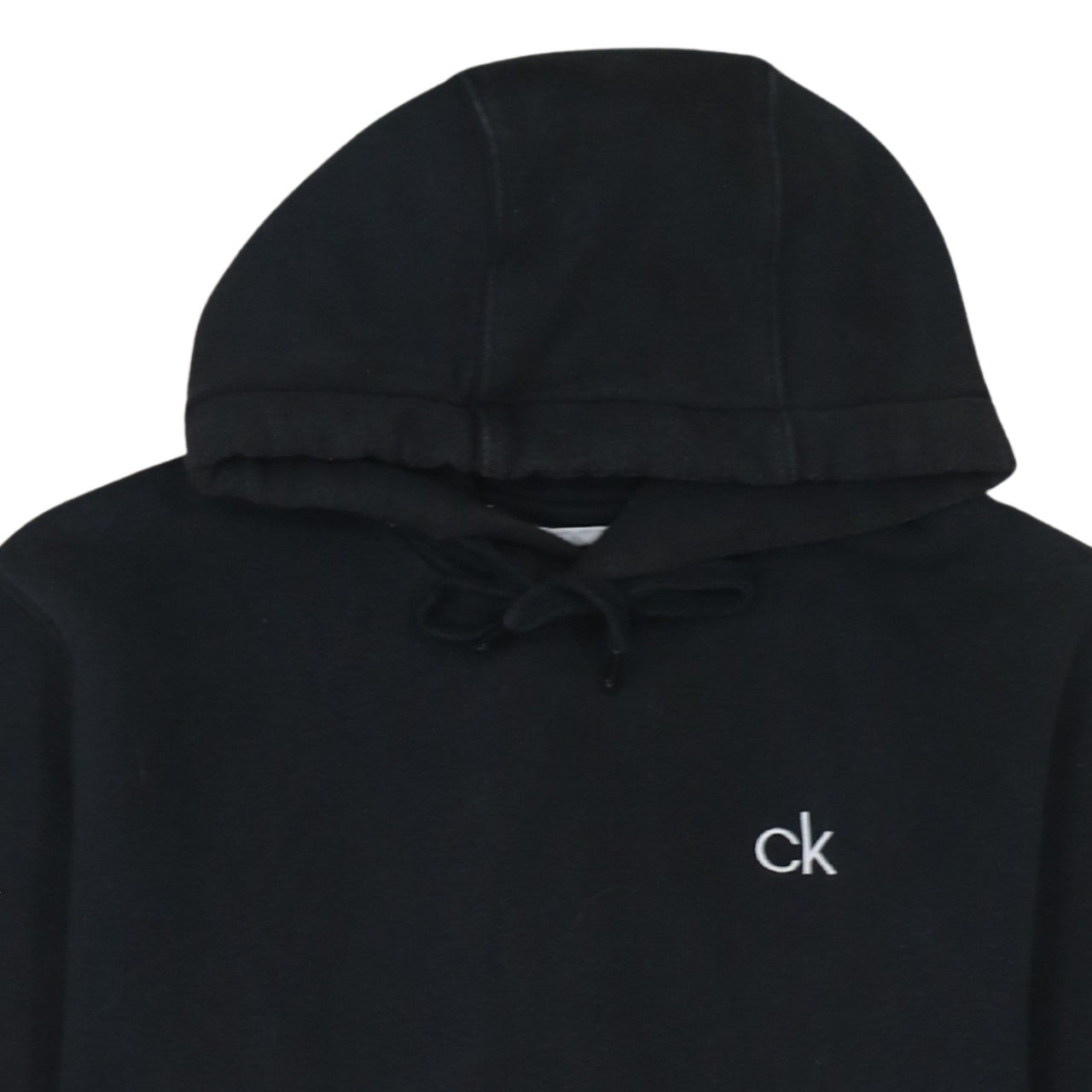 Calvin Klein Men’s Black Pullover Hoodie L Logo Fleece Sweatshirt