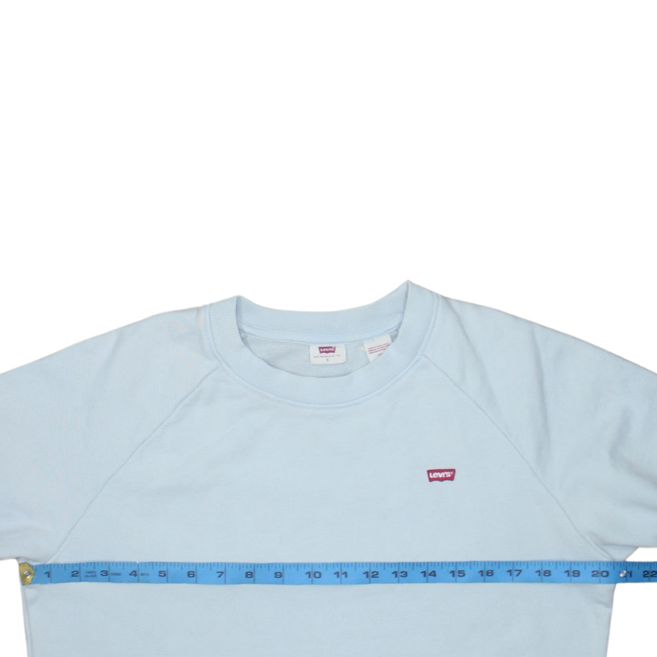 Levi's Men's Blue Cotton Crew Neck Pullover Jumper Size S