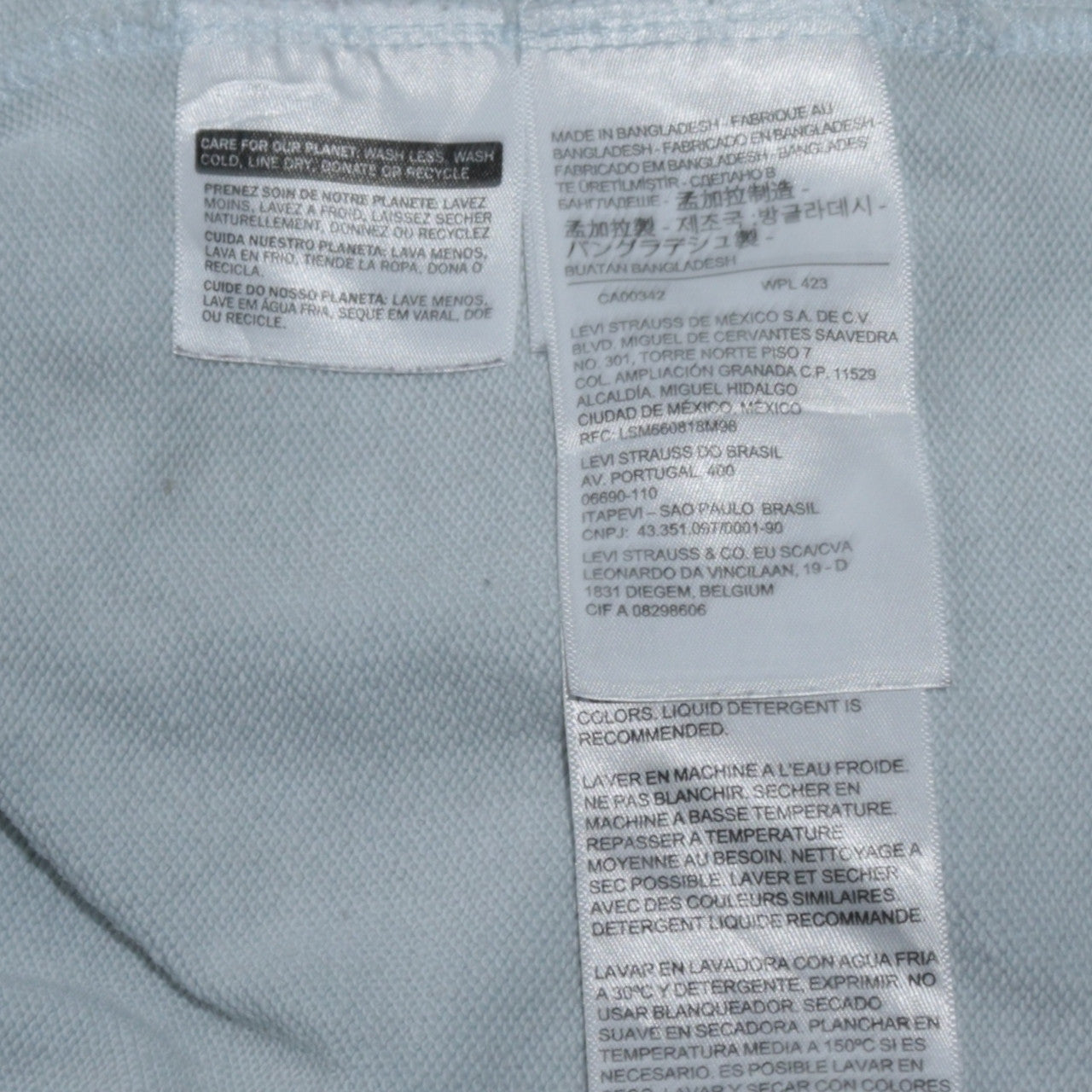 Levi's Men's Blue Cotton Crew Neck Pullover Jumper Size S