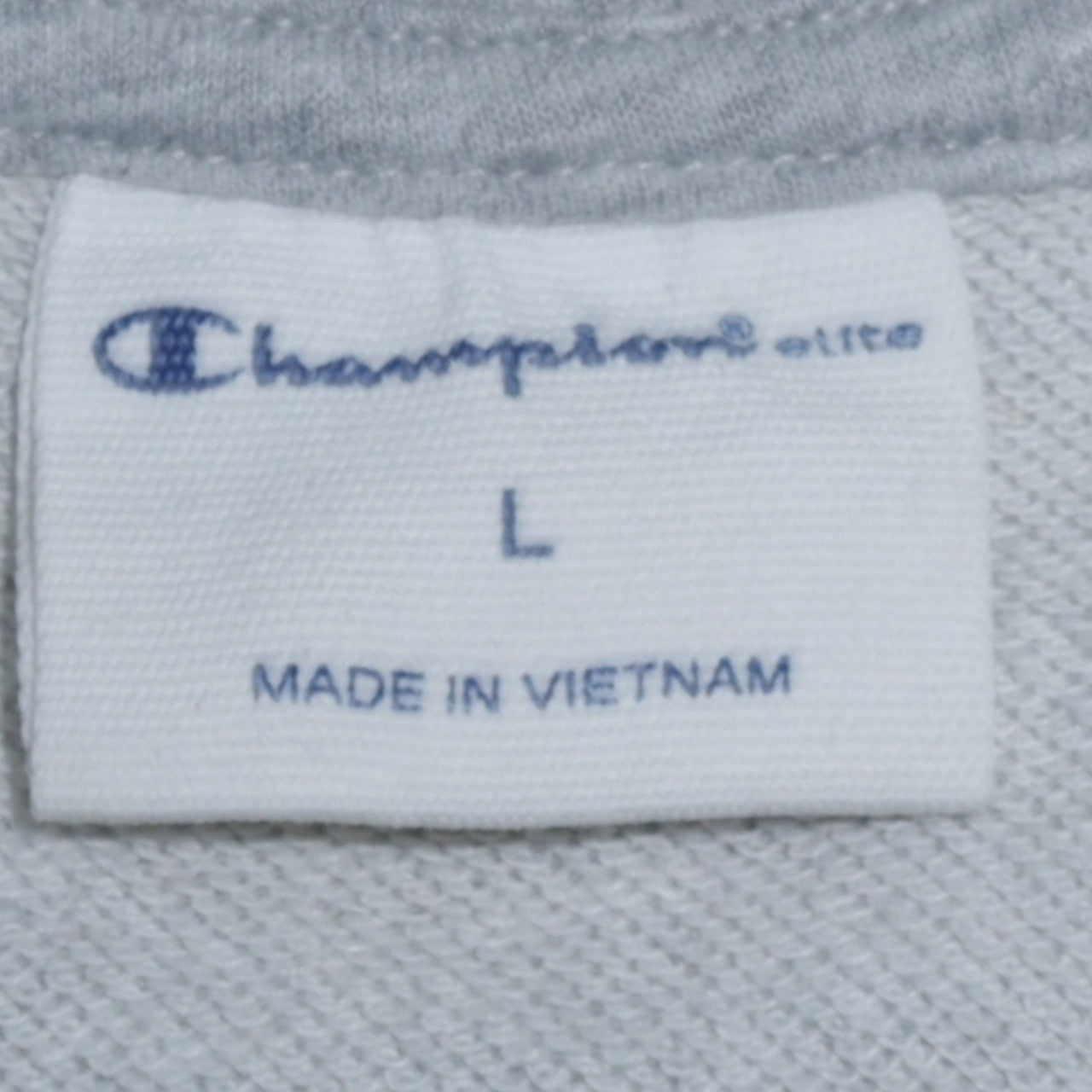 Champion Men's Grey Pullover Hoodie L Fleece Sportswear