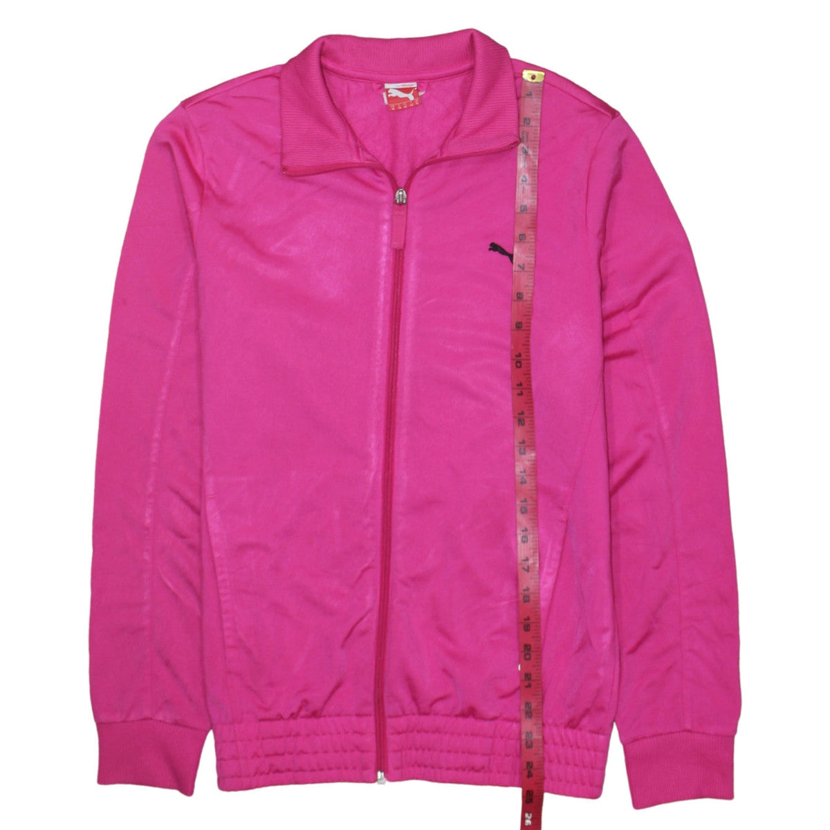 Puma Women's Pink Track Jacket Size 12 Full Zip Lightweight Sportswear