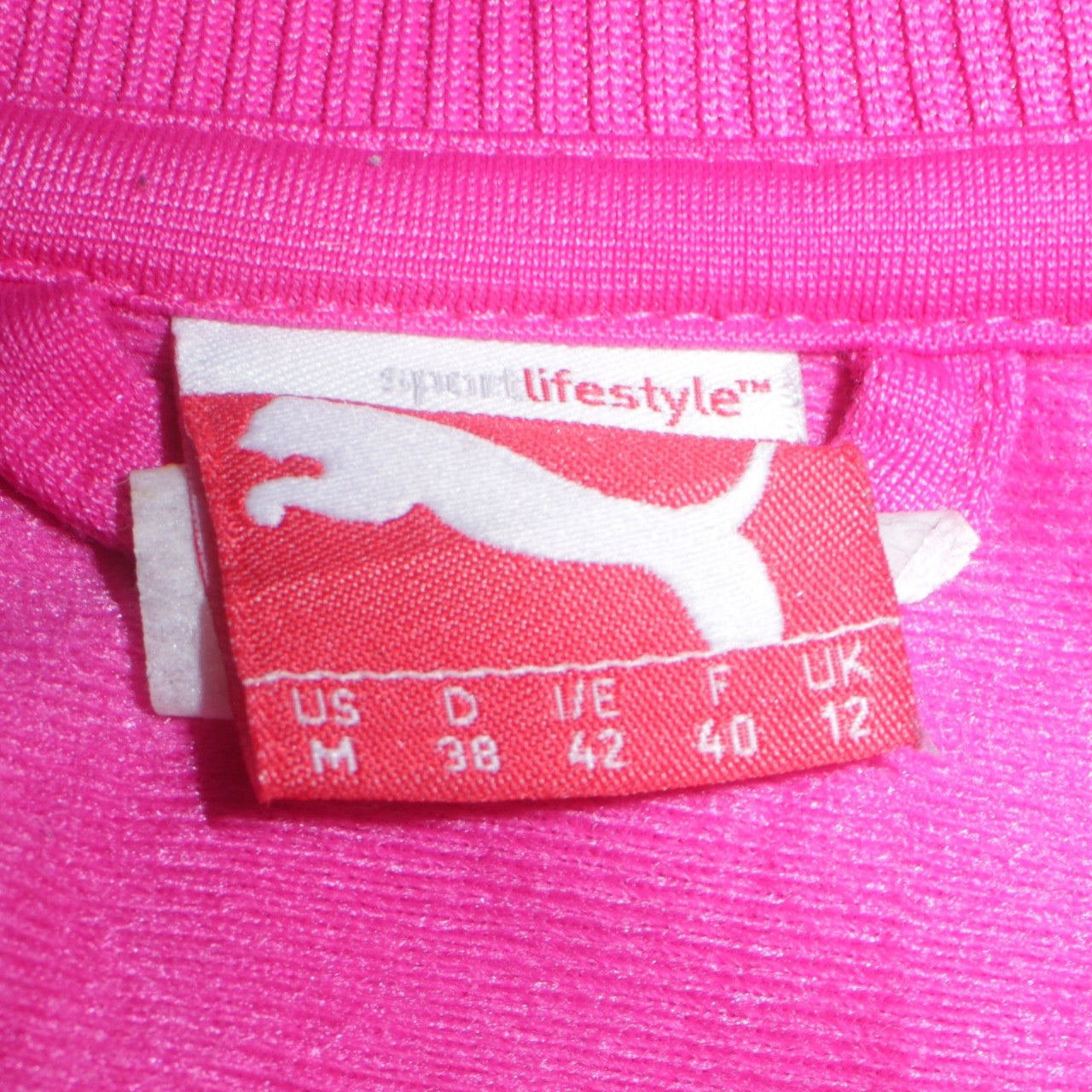 Puma Women's Pink Track Jacket Size 12 Full Zip Lightweight Sportswear
